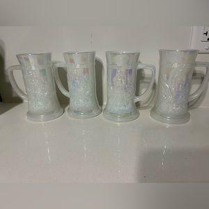 Federal Glass Iridescent Steins